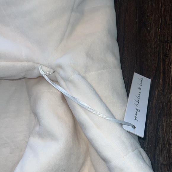 Young Fabulous & Broke Quilted Teddy Puffer Jacket Off White XS NWT - Picture 8 of 10